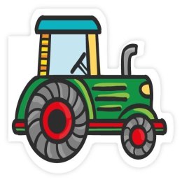 Karnet wycinany - Traktor