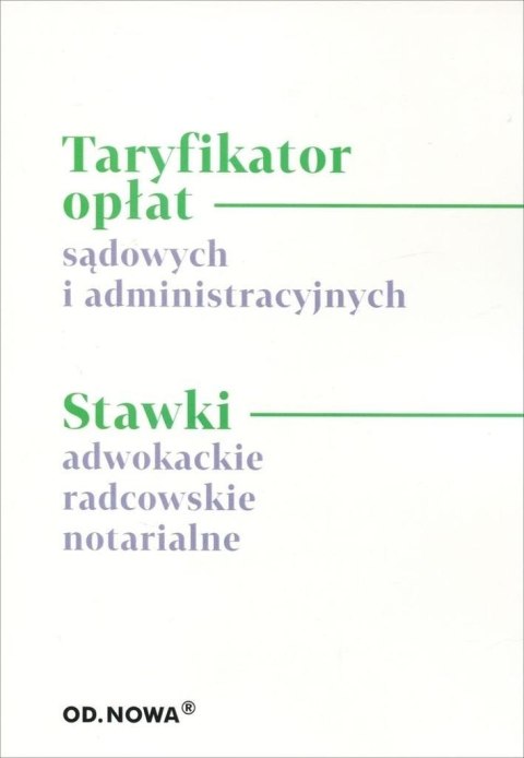 Taryfikator opłat sądowych i administracyjnych