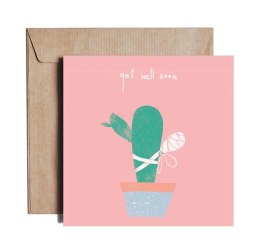 Karnet kw Get Well Cactus / Zdrowiej kaktusie ES35