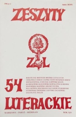 Zeszyty literackie 54 2/1996