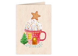 Karnet drewniany C6 + koperta Święta Chata