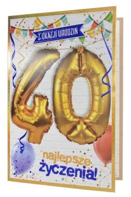 Karnet QBL-004 Urodziny 40 + balony