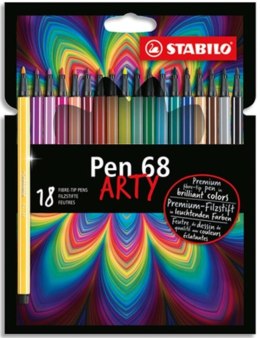 Flamastry Pen 68 Arty 18 kolorów STABILO