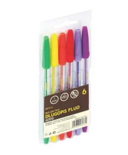Długopis fluo 6 kolorów GRAND