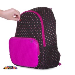 Plecak szkolny Kropki z purpurowym panelem