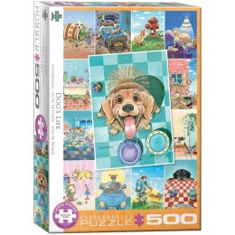 Puzzle 500 Psie życie XXL