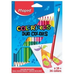 Kredki Colorpeps Duo dwustronne 18=36kolorów MAPED
