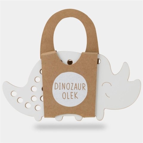 Dinozaur Olek.Drewniana przeplatanka Montessori