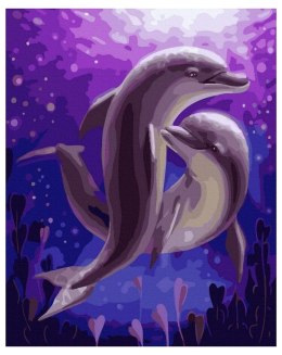Malowanie po numerach - Taniec delfinów 40x50