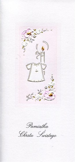 Karnet Chrzest DL C11 - Koszulka dziewczynka