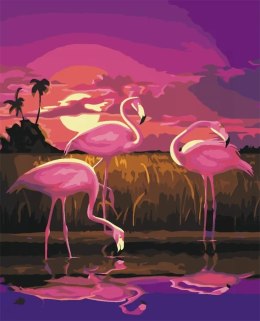 Malowanie po numerach - Flamingi 40x50cm
