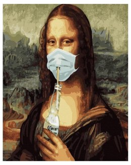 Malowanie po numerach - Mona Lisa i korona 40x50cm