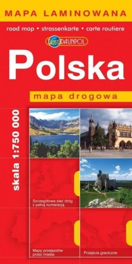 Mapa Drogowa DAUNPOL. Polska laminat