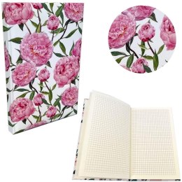 Notes A5 Soft Touch kratka 90g Peonie