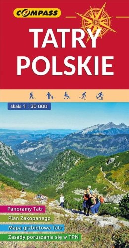 Mapa turystyczna - Tatry Polskie 1:30 000 w.2022
