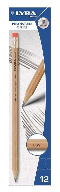 Ołówek Pro Natura HB/2 z gumką (12szt)