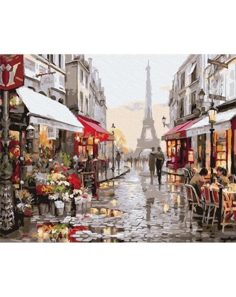 Malowanie po numerach - Paryż po deszczu 40x50cm