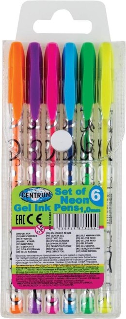 Zestaw długopisów żelowych Neon 6 kolorów 87400