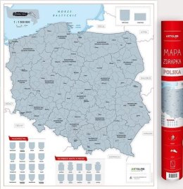 Mapa zdrapka - Polska 1:1 500 000