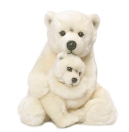 Niedźwiedź polarny z dzieckiem 28 cm WWF