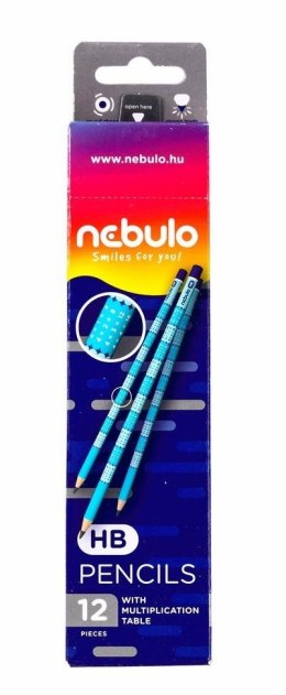 Ołówek HB z tabliczką mnożenia (12szt) NEBULO