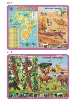 Podkładka edu. 032 - Afryka, zwierzęta Sahary..