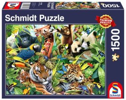Puzzle 1500 Kolorowy świat zwierząt G3