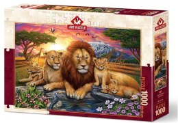 Puzzle 1000 Afryka, Rodzina lwów