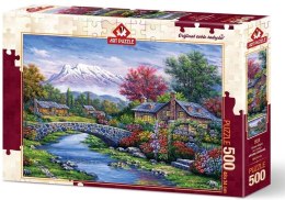 Puzzle 500 Piękna chatka nad rzeką