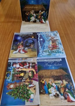 Karnet Boże Narodzenie A5 przestrzenny + koperta