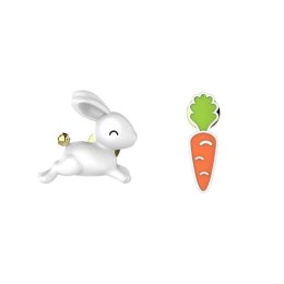 Przypinki królik i marchewka