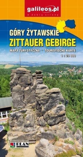 Mapa turystyczna - Góry Żytawskie w.pol-niem