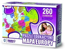 Puzzle 260 edukacyjne Mapa Europy