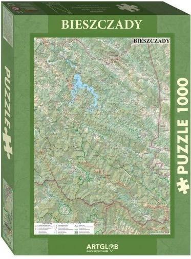Puzzle 1000 - Bieszczady mapa turystyczna
