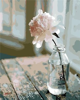 Malowanie po numerach - Kwiatek w butelce 30x40cm