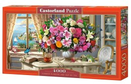 Puzzle 4000 Summer Flowers and Cup of Tea CASTOR