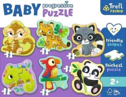 Puzzle Baby Progressive - Zwierzęta exotic TREFL