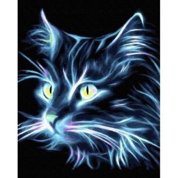Malowanie po numerach - Neonowy kot 40x50cm