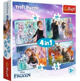 Puzzle 4w1 Niezwykły świat Frozen TREFL