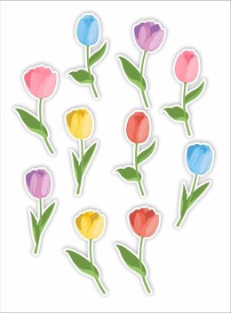 Dekoracje okienne dwustronne - Tulipany 03 10szt