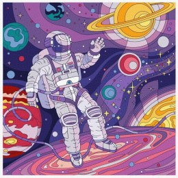 Malowanie po numerach - Podróż w kosmos 40x40cm