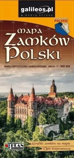 Mapa Zamków Polski 1:900 000 w.2023