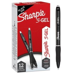 Długopis żelowy S-GEL czarny 0.7mm (12szt)