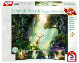 Puzzle PQ 1000 Georgia Fellenberg Jeleń w lesie G3