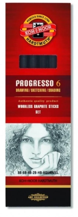 Ołówek grafitowy Progresso mix 5szt + akwarelowy