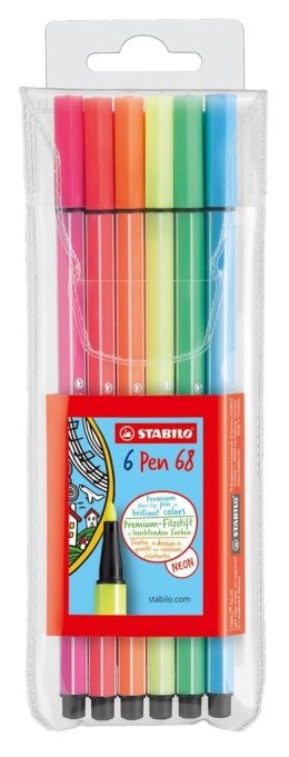 Flamaster Pen 68 neon 6 kolorów