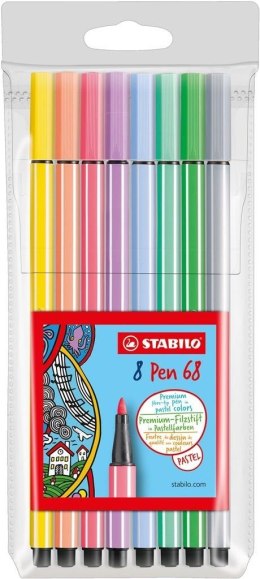 Flamaster Pen 68 pastel 8 kolorów
