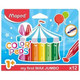 Kredki Colorpeps świecowe Jumbo 12 kolorów MAPED