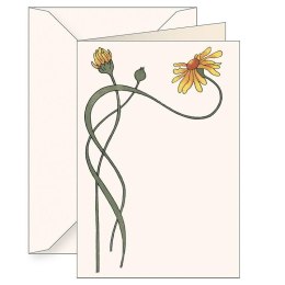 Karnet B6 + koperta 5578 Żółty kwiat