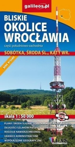 Mapa - Bliskie okolice Wrocławia cz. połud-zachod.